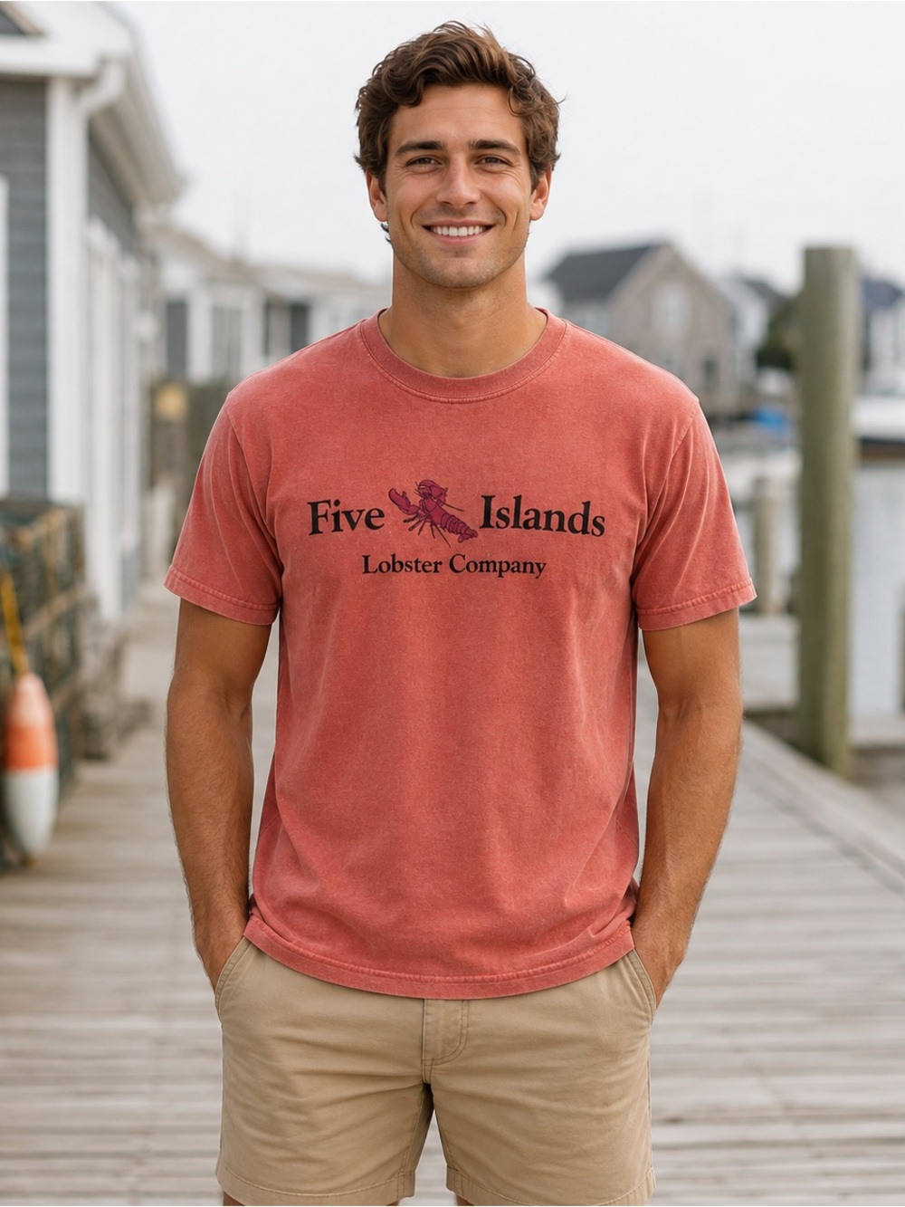 Five Islands Lobster Company Maine Lobster Graphic T-Shirt Coastal Tee